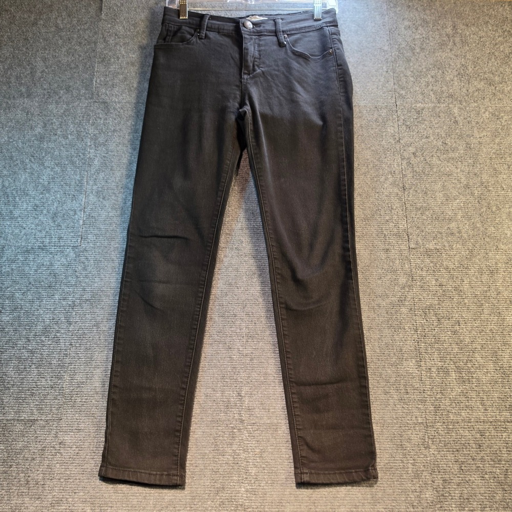 Free People Skinny Jeans Womens 27 Black Good Stretch Mid Rise Denim